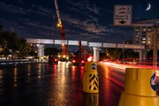 پایان مرحله سوم نصب عرشه فولادی پل در پروژه عمرانی عبدالرحمان صوفی