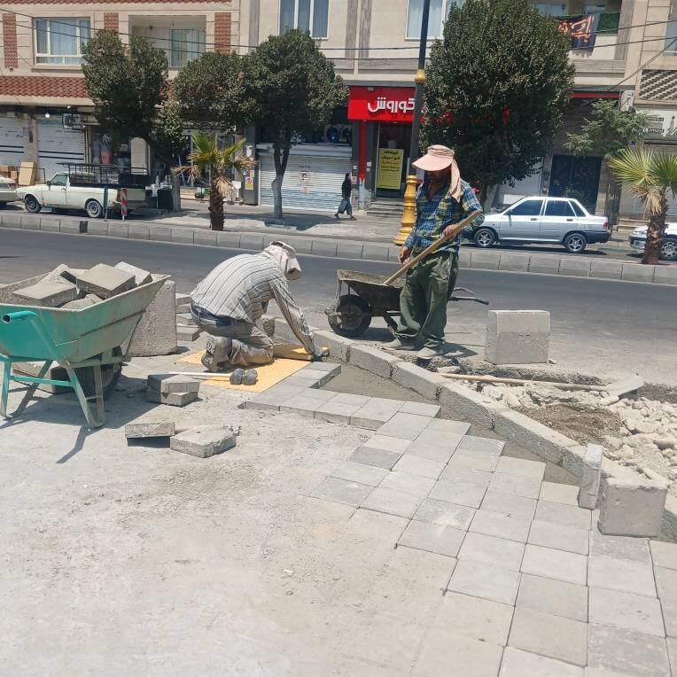 پیاده‌راه‌های محور زندیه به معلم در جنوب شهر بازسازی می‌شوند