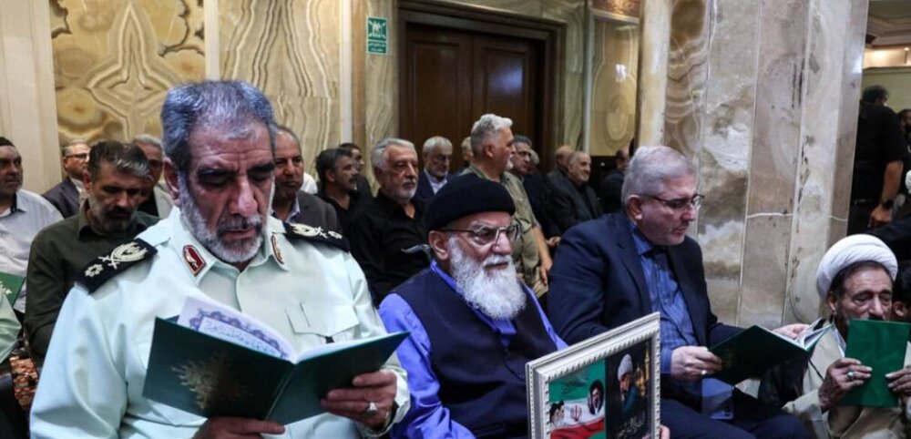 جزئیاتی از مراسم ترحیم محمدصادق فروزنده در میدان فلسطین