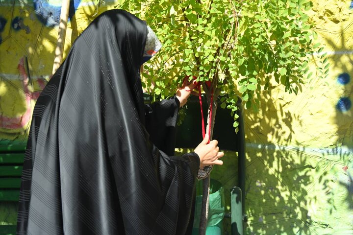 کاشت نهال یادمان شهدای دانش‌آموز در مدارس منتخب منطقه یک همزمان با آغاز سال تحصیلی