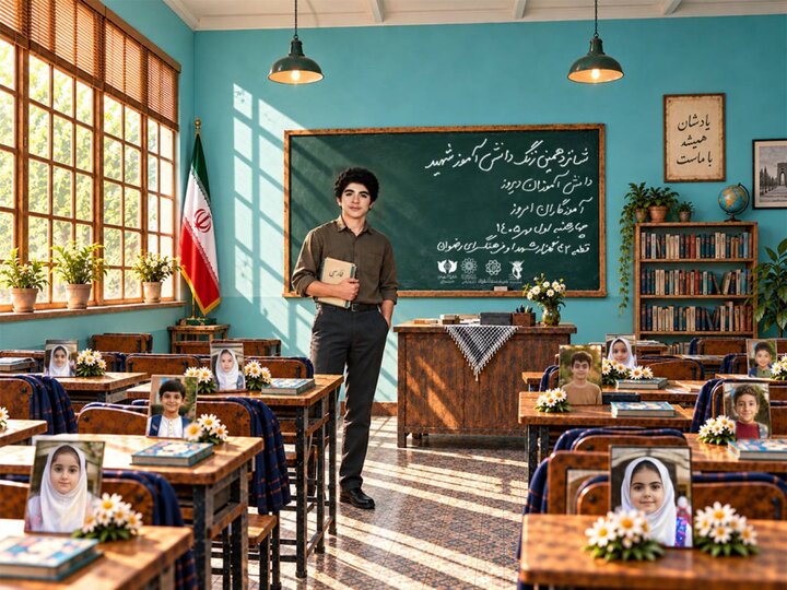 گرامیداشت یاد شهدای دانش آموز توسط کودکان مراکز پویاشهر 