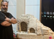از ماکت طاق‌بستان ساخته‌شده با ضایعات یونولیت رونمایی شد 