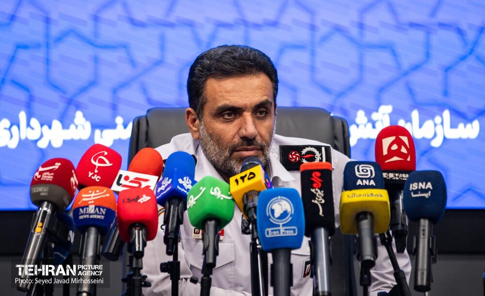 نشست خبری مدیرعامل سازمان آتش نشانی تهران