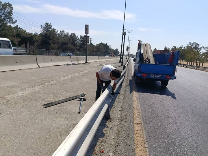  تقویت ایمنی چهار محور پرتردد منطقه ۱۹ با مرمت و نصب ۳۵ گاردریل
