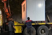 استقرار کانکس‌های نگهبانی در باغ‌راه حضرت زهرا(س) برای ارتقای امنیت شهروندان