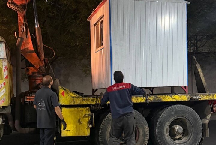 استقرار کانکس‌های نگهبانی در باغ‌راه حضرت زهرا(س) برای ارتقای امنیت شهروندان