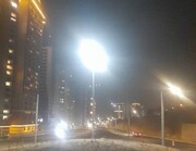 نصب برج نوری در میدان خادمین منطقه ۲۲