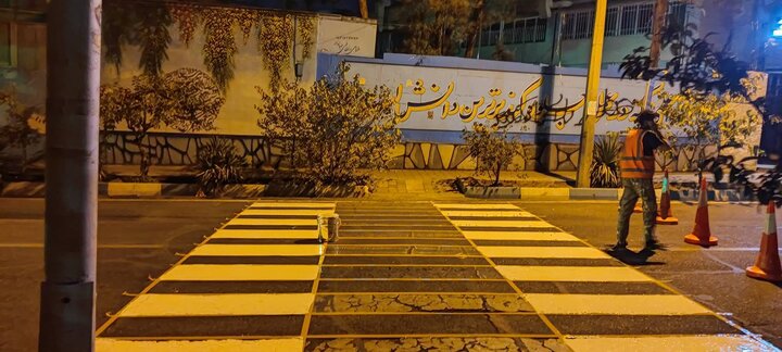 اجرای ۲۰۰ کیلومتر خط‌کشی ترافیکی مقابل مدارس در طرح استقبال از مهر