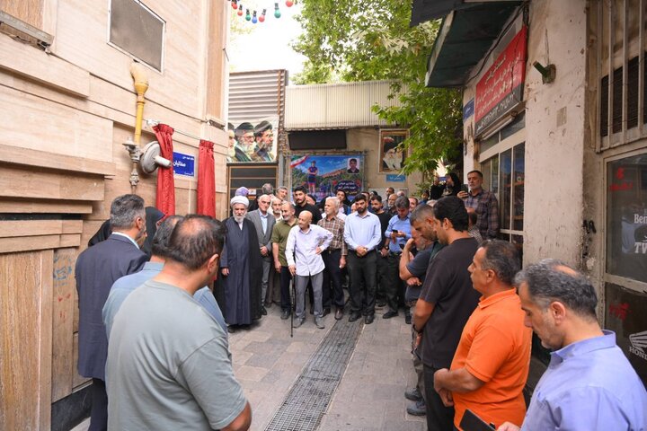 نامگذاری ۷ معبر منطقه یک به نام شهدا و مفاخر؛ نصب نخستین تابلوی جدید شهدا در شمیران