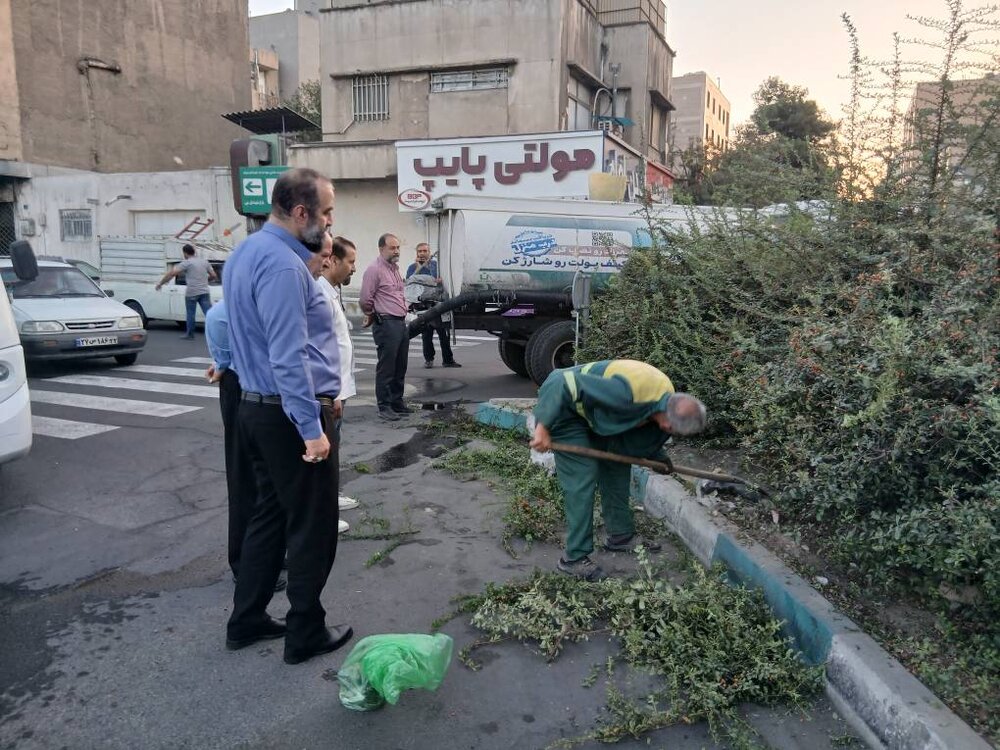اجرای طرح «پنجشنبه و جمعه پای کار شهر» در خیابانهای کمیل و هاشمی منطقه ۱۰