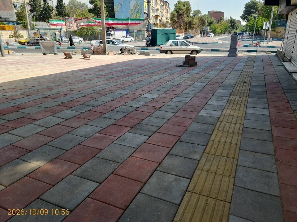 پیشرفت ۸۰ درصدی عملیات تبدیل نهر به کانیو و اجرای کفپوش در خیابان پروانه شمالی