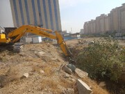 لایروبی مکانیزه کانال آب‌های سطحی بلوار مظفر شمال در منطقه ۲۲