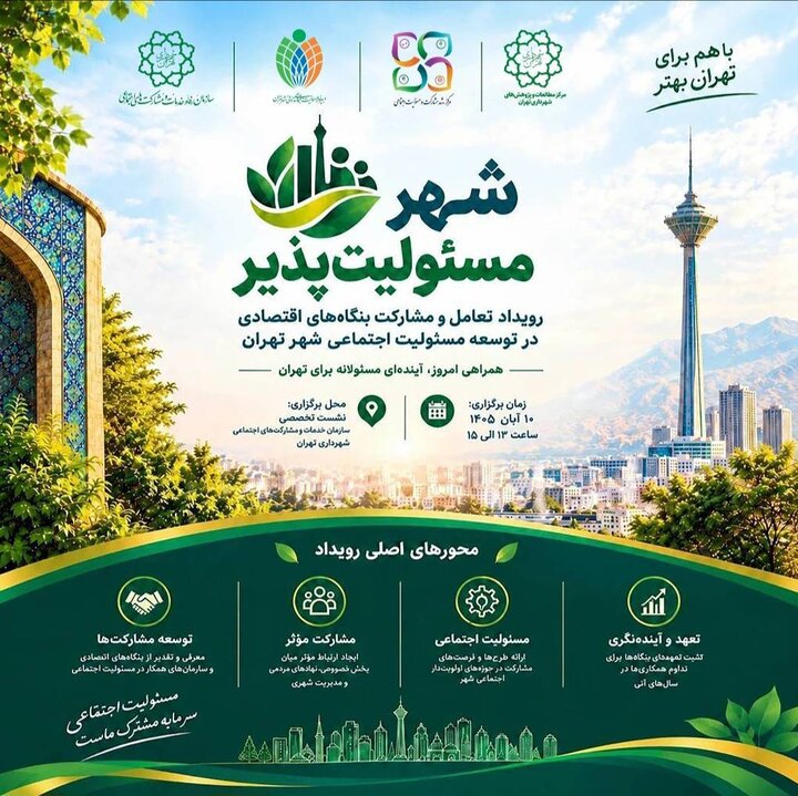برگزاری رویداد «شهر مسئولیت‌پذیر» با محوریت توسعه مشارکت بنگاه‌های اقتصادی